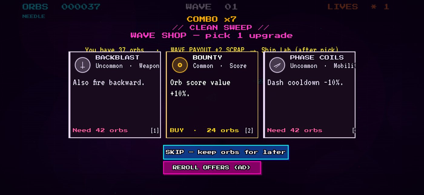 Wave shop screen between waves